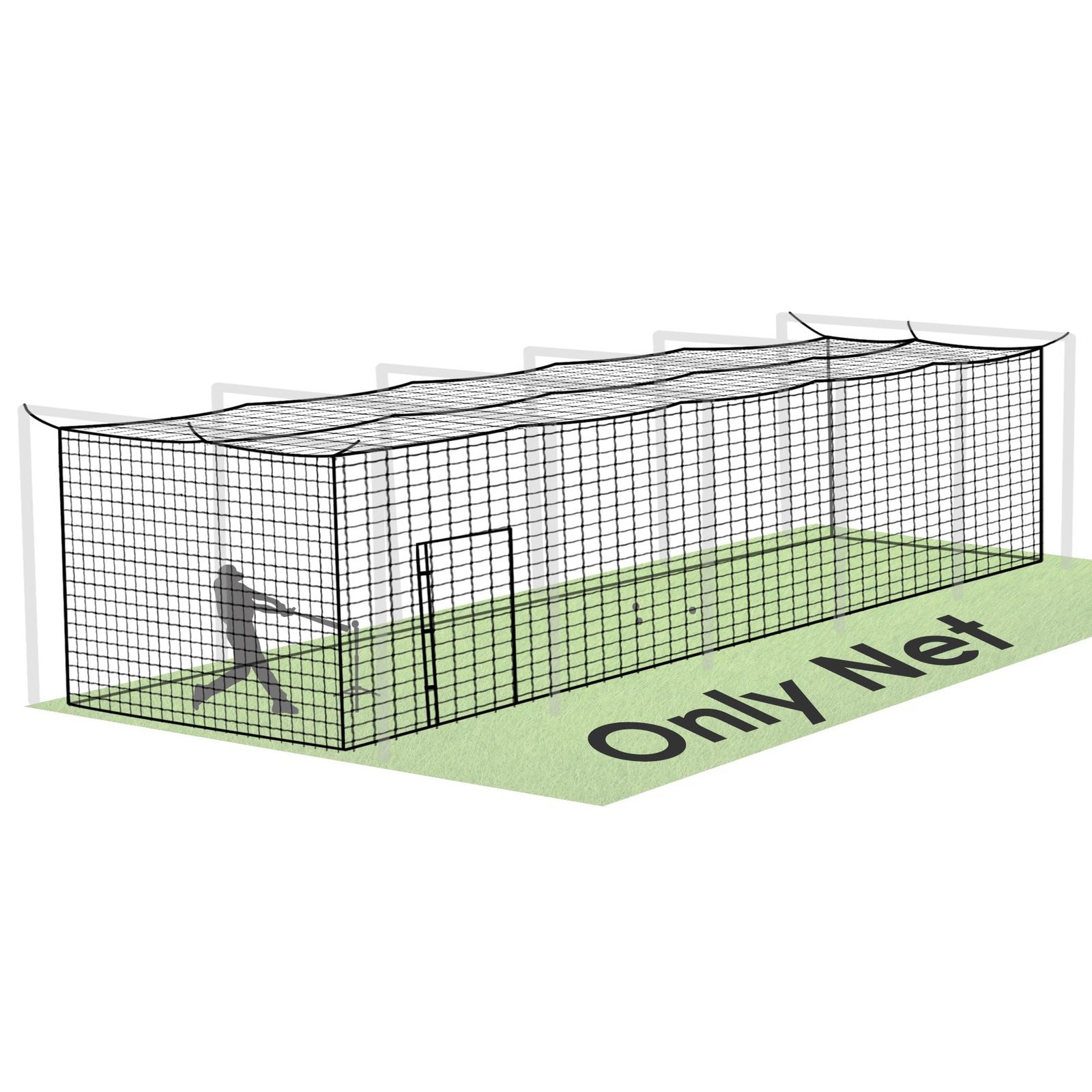 Baseball batting cage with a batter silhouette and "Only Net" text