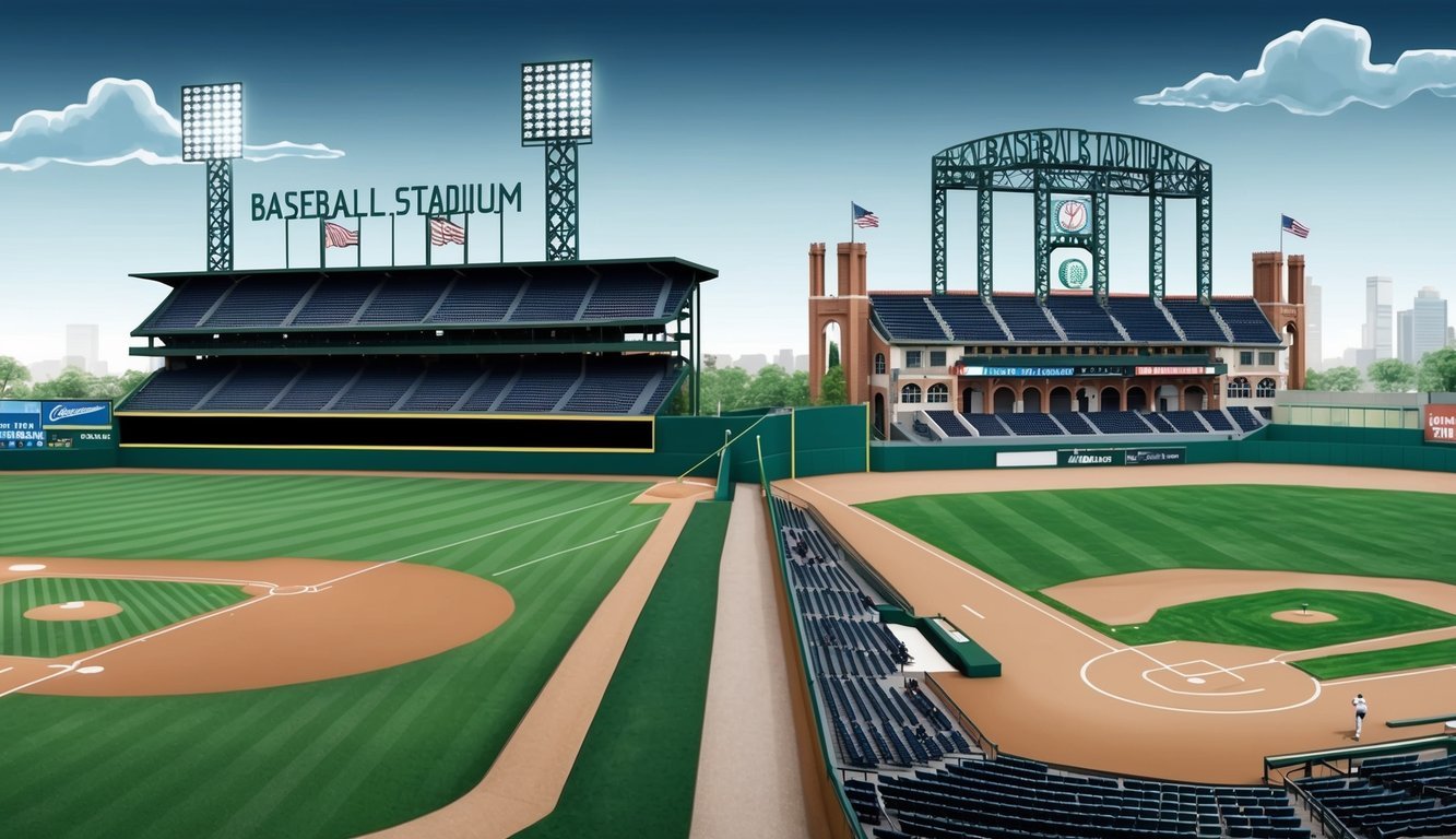 The oldest baseball stadiums evolving into modern structures with updated facilities and technology